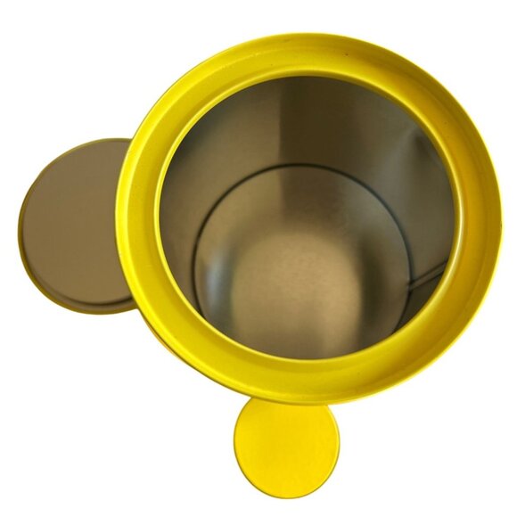 Beekman 1802 Yellow Decorative Collectible Tin Container With Lid & Handle - Picture 5 of 6